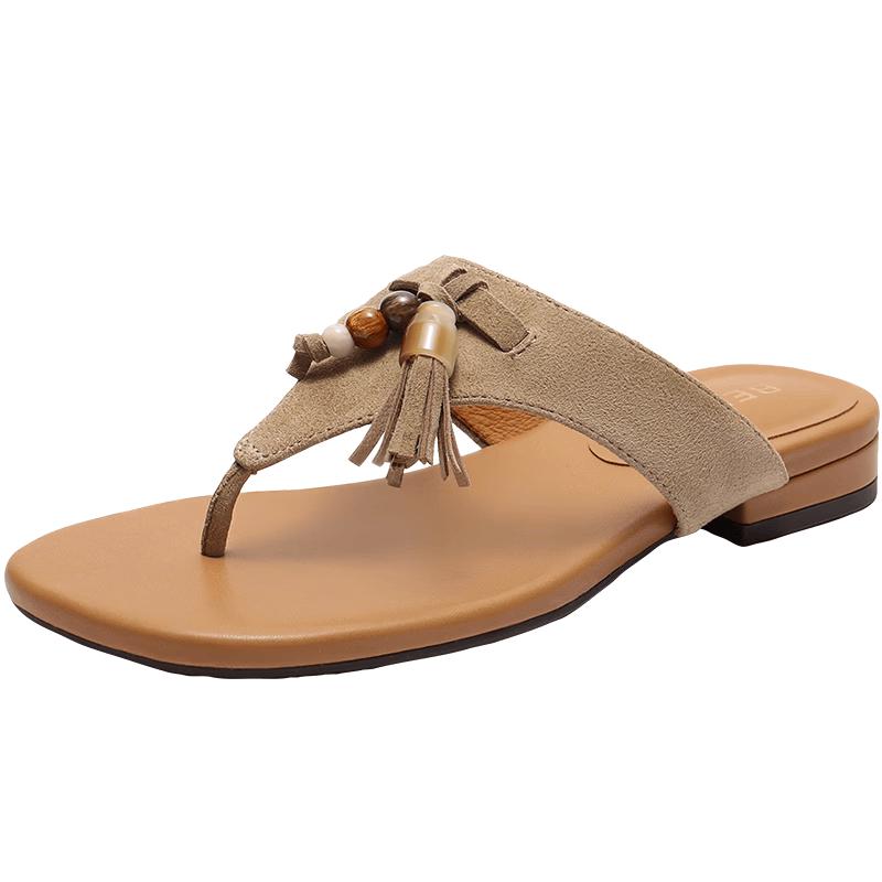 Belle Lucky Su Women s Sheepskin Flip-flops EU 37 абрикосовый