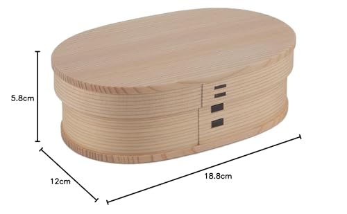 Odate Kogeisha Akita Cedar Bentwood Bento Box (Oval Bento - Medium) Lunch Box Wooden Bento Box / Made In Japan Urethane Coating Traditional Craft Japa