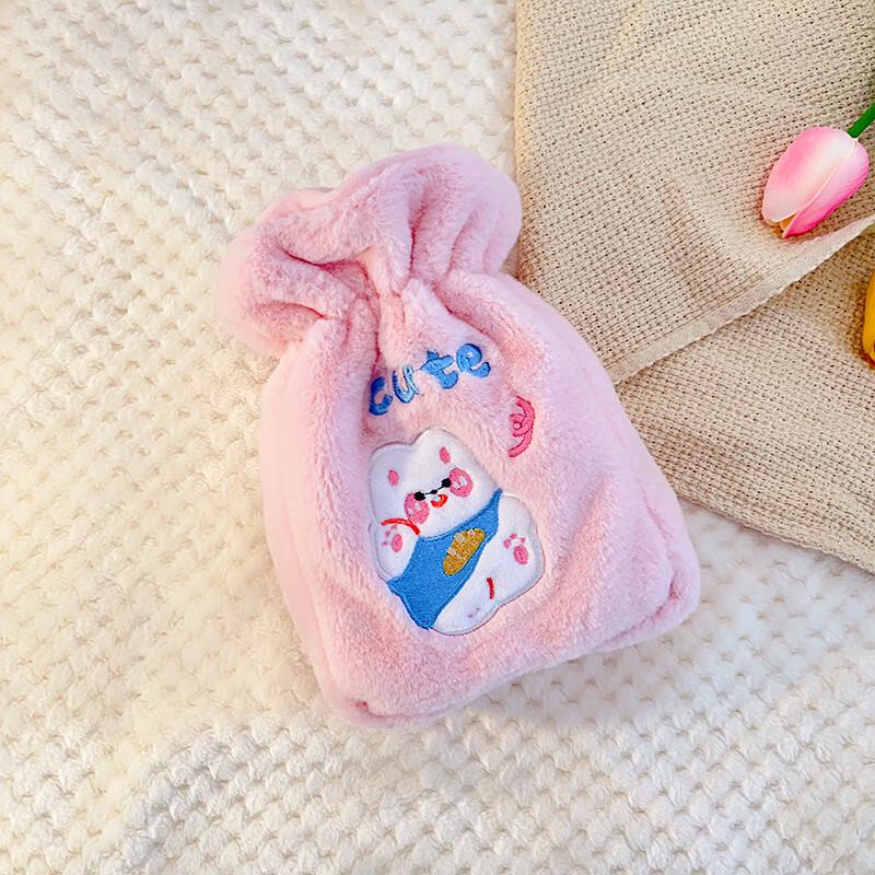 

Cute Cartoon Embroidery Plush Hot Water Bottle
