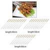10 Pieces Barbecue Skewers Grill Tools Stainless Steel Set with Handle Shish Kebob Sticks BBQ