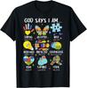 God Says I Am Be Kind Autism Awareness SPED Women Men Kids T-Shirt
