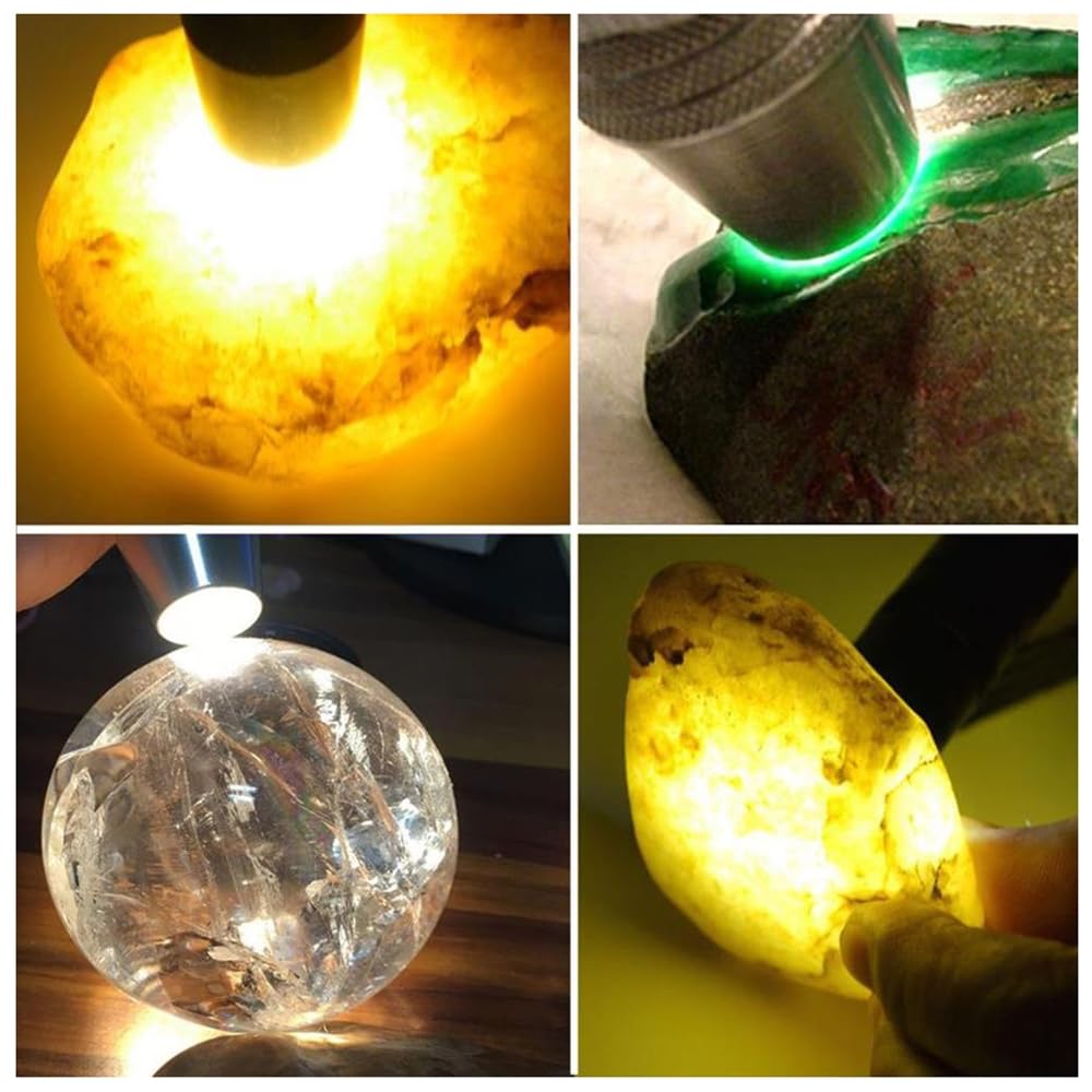 Alonefire SV123 EDC 365nm UV Yellow and White USB Pet Urine for Gemstones and with Small Focusing Flashlight, Small, Blacklight, Light, Type-C