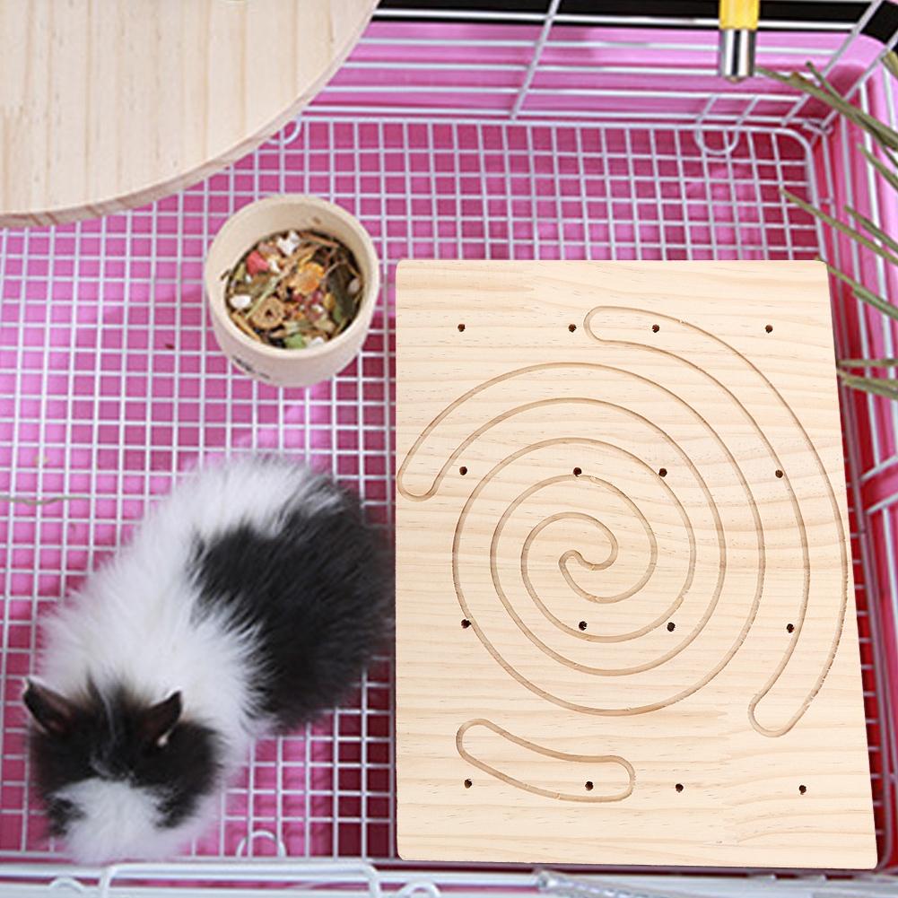 Wooden Claws Scratching Board for Pet Hedgehog Squirrel Rabbit Play Toy Cage Accessory