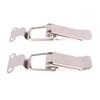 Stainless Steel Spring Loaded Draw Toggle Latch Clamp Clip Silver Hasp Latch Catch Clasp 90 Degrees Duck-Mouth Buckle Hook Lock