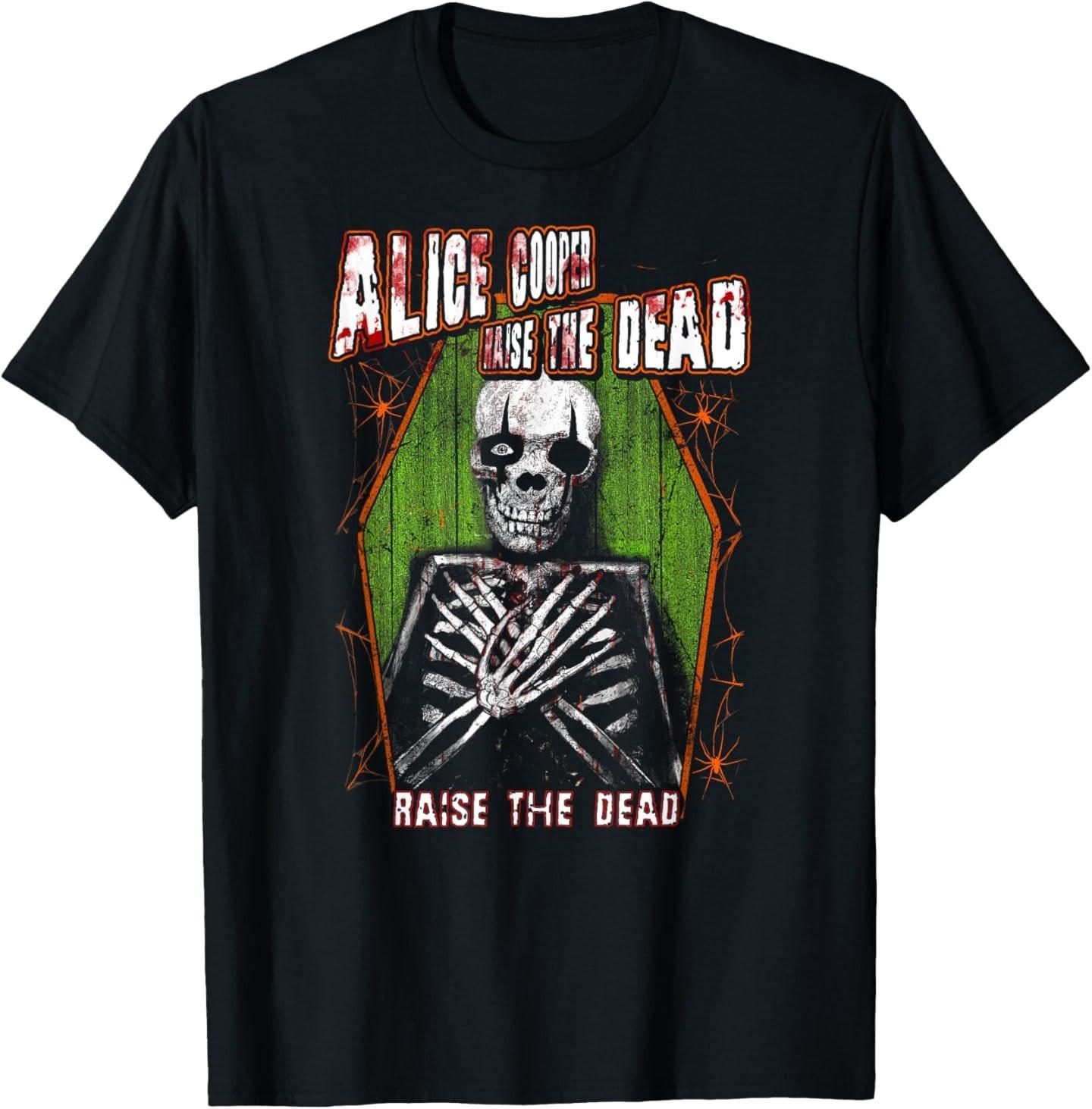 Alice Cooper – Raise the Dead Tomb Halloween T-Shirt Mens Womens Tees Top M