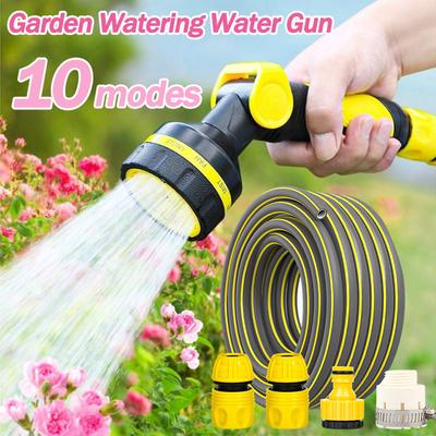 Pistola de Água para Rega de Jardim, Artefato para Rega de Jardim, Cabeça de Aspersor para Rega de Vegetais, 10 Funções, Mangueira de Água para Jardinagem