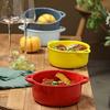 Ceramic Double-Ear Baking Bowl with Lid (400-600ml) - Anti-Scald Soup, Egg, Pudding, Stew Pot