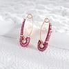 Elegant Colorful Geometric Rhinestone Earrings Perfect For Outfit Any