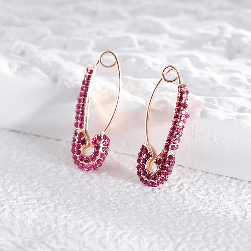 Elegant Colorful Geometric Rhinestone Earrings Perfect For Outfit Any