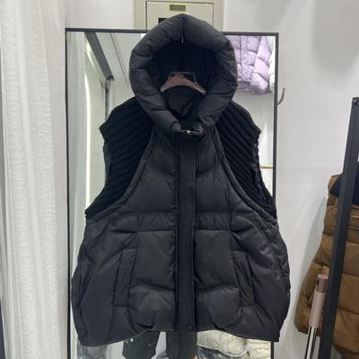 Damen Winter Plus Size Verdickte Daunenjacke Weste Reißverschlussmodelle Ärmellos Lose Kapuze Einfarbig Weste Mantel