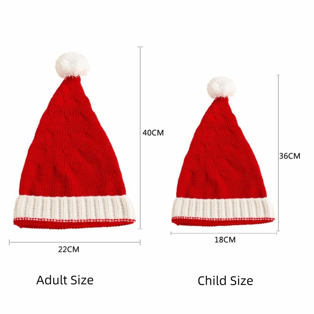 Fashion Red Christmas Hat Windproof Warm Knit Santa Hat Winter Hat Party