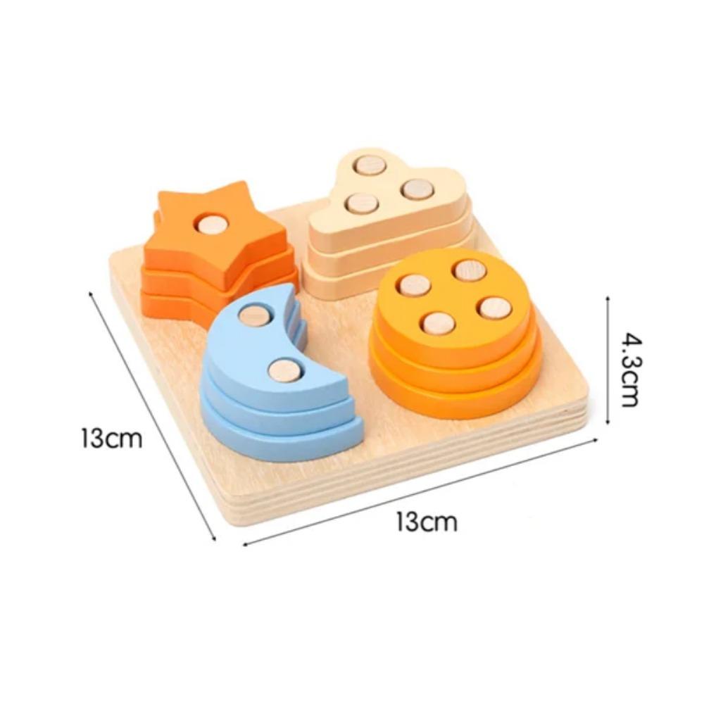 Montessori Wooden Rattles For Baby Crib Toys Baby Rattle Educational Musical Wooden Toys Children Development Games Wood Puzzles