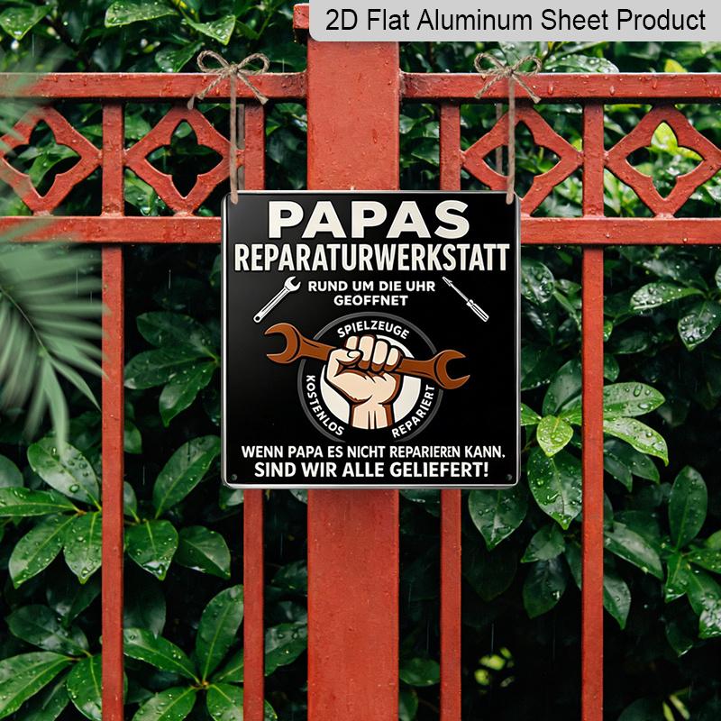 2D Flat, 1pc, Decorative Plaques and Ornaments, Humorous Repair Shop Sign, Perfect for The Garage, Tool Room, Home Workshop, or Father's Day Gift