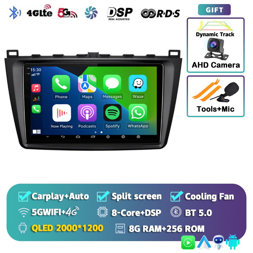 Android 14 Carplay Auto For Mazda 6 2 GH 2007-2012 Car Radio Multimedia Video Player Navigation GPS Stereo Head Unit DSP No 2din