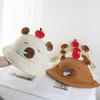 1-4PCS  Women‘s Cartoon Capybara Fisherman Hat Sun Protection Bucket Cap Cute Apple Design for Beach Summer Outdoor Casual Wear