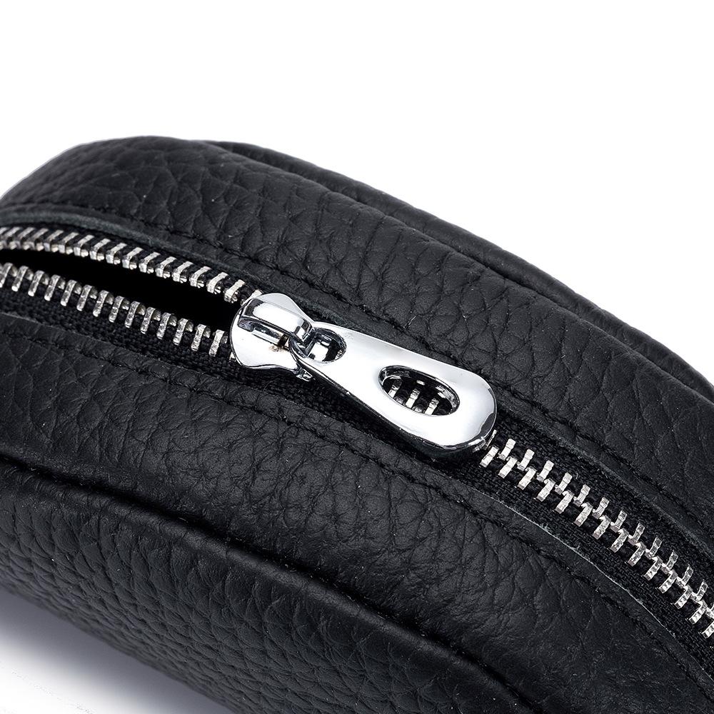 Pillow key bag Multifunctional women's zipper Soft leather, practical and creative lipstick Change coin bag Key bag Men