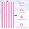 Ultra-Absorbent Quick-Drying Striped Beach Towel with Custom Digital Print