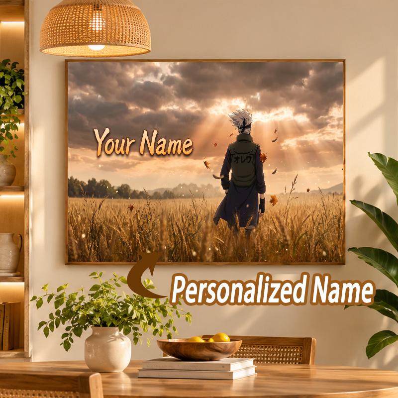 Kakashi Hatake Custom Name Diamond Painting Personalized 5D Full Drill DIY Diamond Art Home Decor