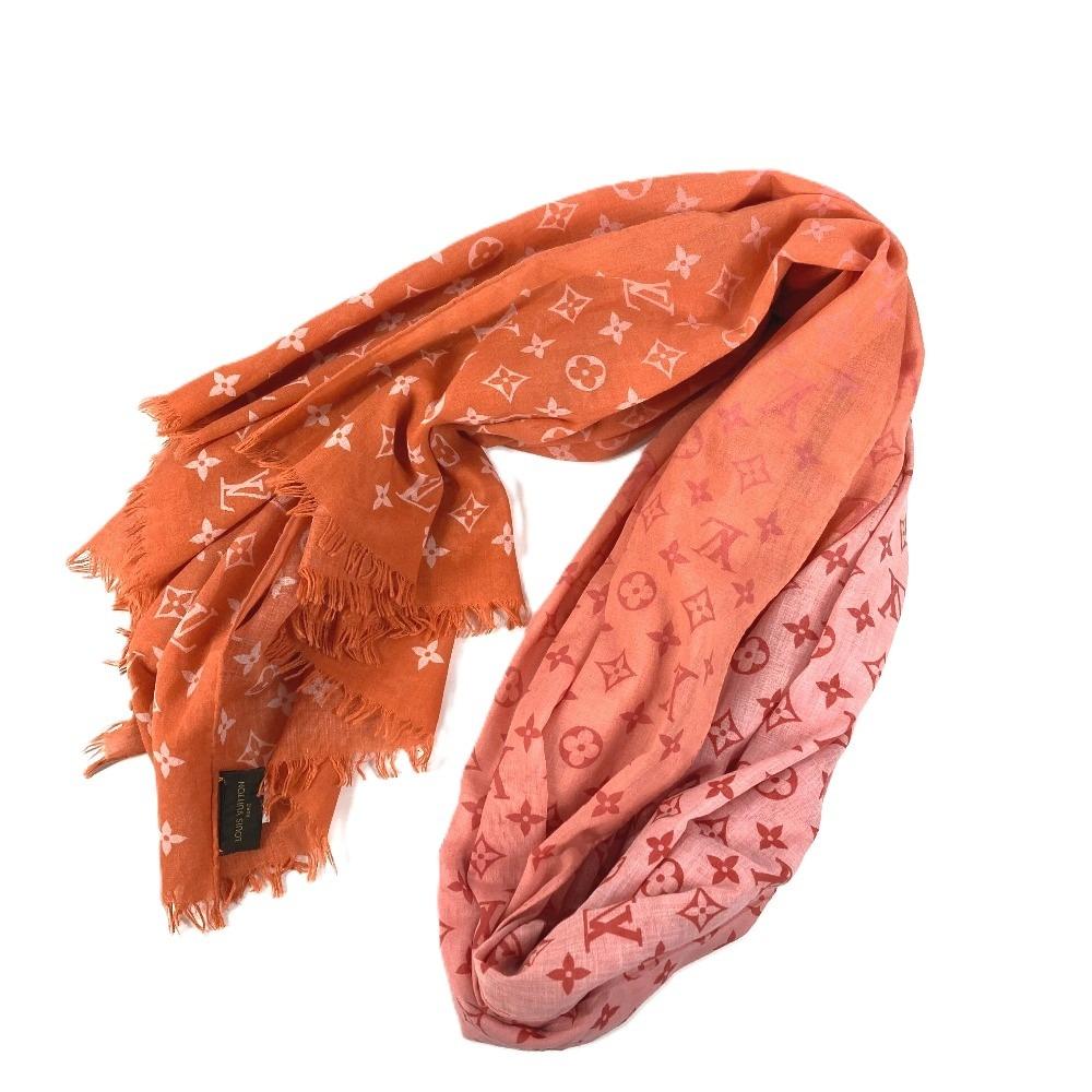 Louis Vuitton M70508 Stole Etor Monogram Sunrise Fringe Scarf, Gradient Shawl