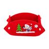 Christmas Foldable Candy Holder Tray, Non Woven Fabric Snacks Treats Storage Box for Holiday Party Supplies
