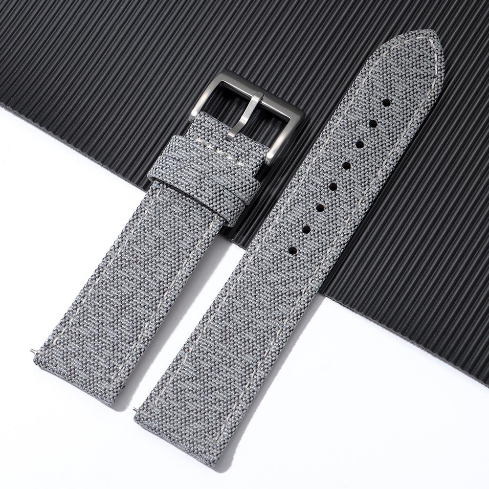 20mm 22mm High Quality Sailcloth Strap Nylon Watchband Canvas Waterproof WristBand for Men Women Business Bracelet Accessories