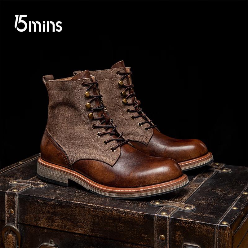 15MINS Men s Vintage Martin Work Boots E1302 EU 41