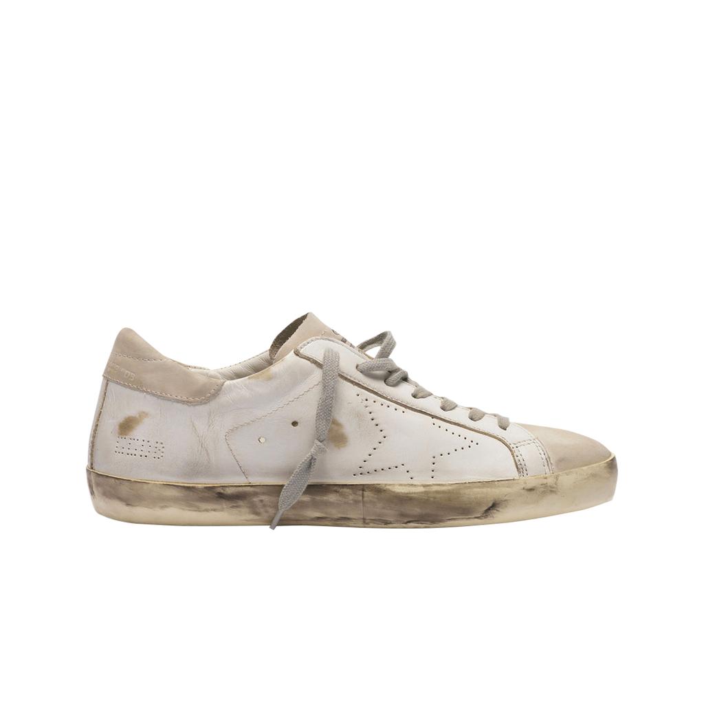 Golden Goose Superstar Perforated Star Suede Leather Sneakers