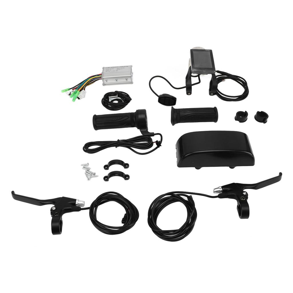 Set de afișare pentru controler de bicicletă electrică 15A DC36V 48V cu mâner de frână, mâner rotativ PAS magnetic