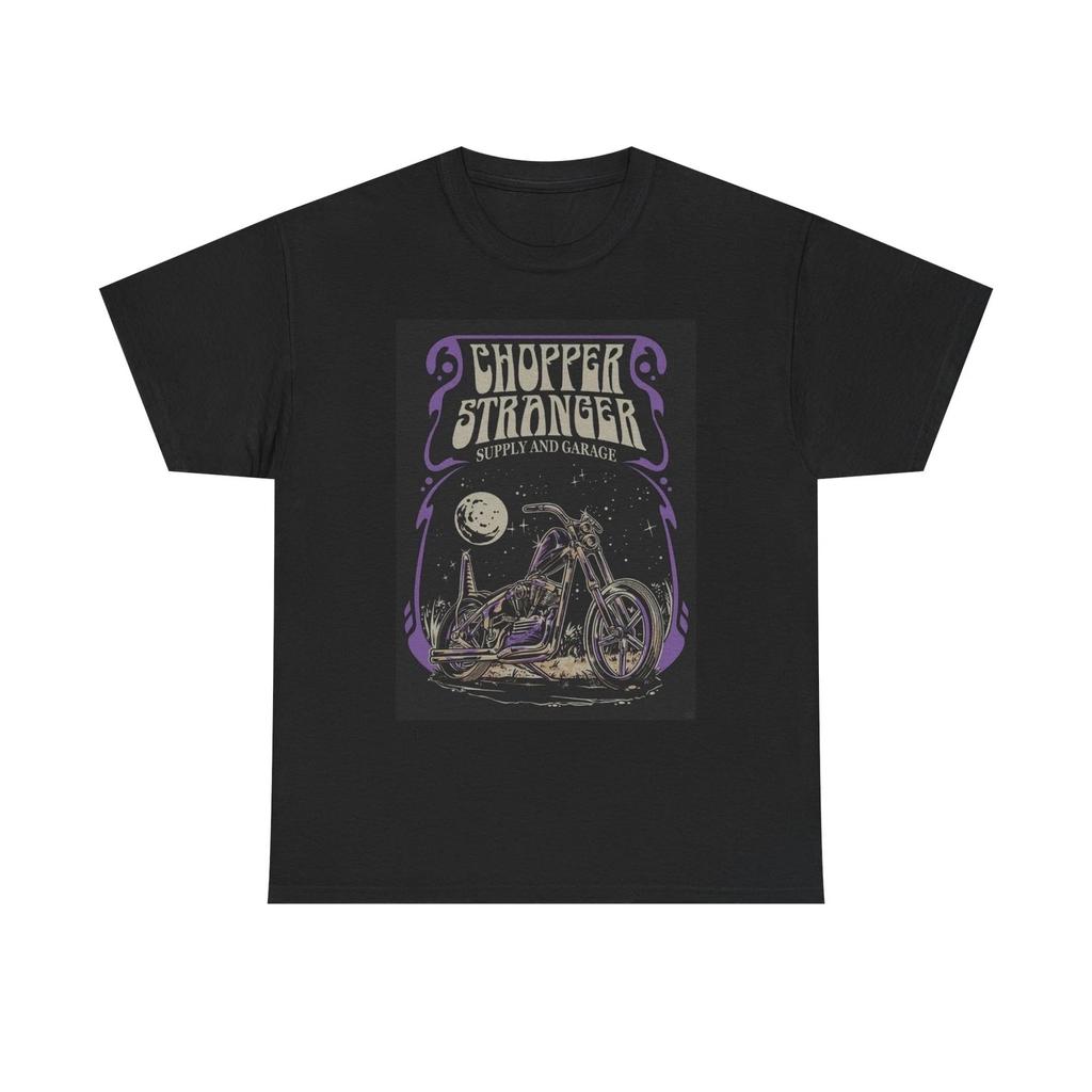 Chopper Stranger Graphic T Shirt Vintage Motorcycles Unisex Heavy Cotton Tee