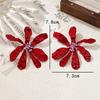ZA trendy model career style spray painting red leaf stud earrings personalized model sheet earrings