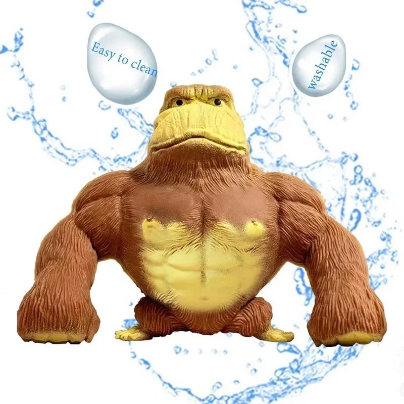 Stretchy Glue-Sand Filled Rubber Gorilla Cute Squishy Monkey Animal High-Elastic Stretchable Creative Gifts Home Decoration