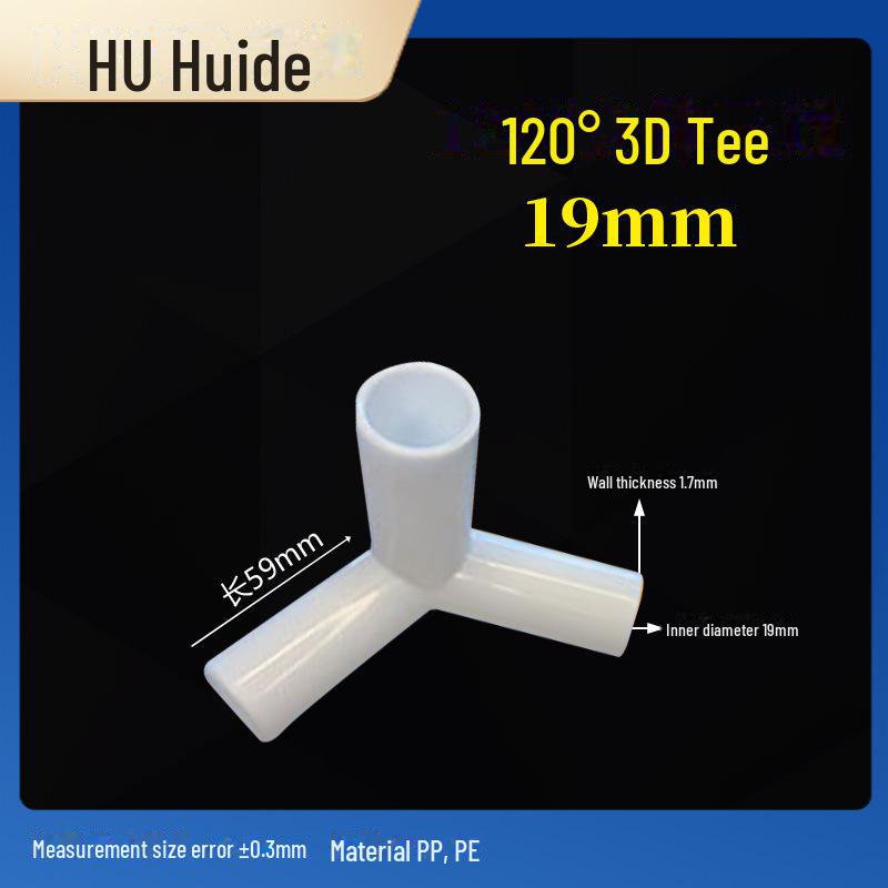 Three-Dimensional Plastic Right Angle Joint Connector for Tent and Studio Accessories