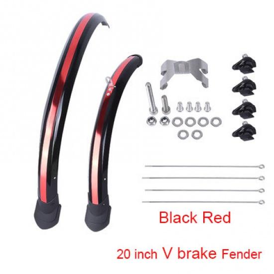 16 20 inch Aripi biciclete 2 buc față spate Apărător de noroi dublu bracing mărime reglabilă aripi biciclete pentru biciclete pliabile cromate