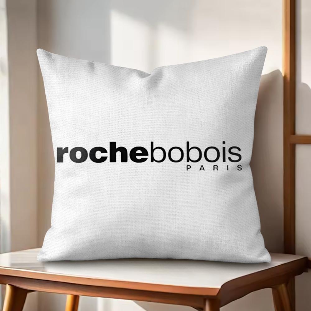 

RRoche Fashion BBobois Cushion Cover Natural Linen Organic Fabric DoubleSided Printing Couch Pillow Covers Home Decor 30x30cm