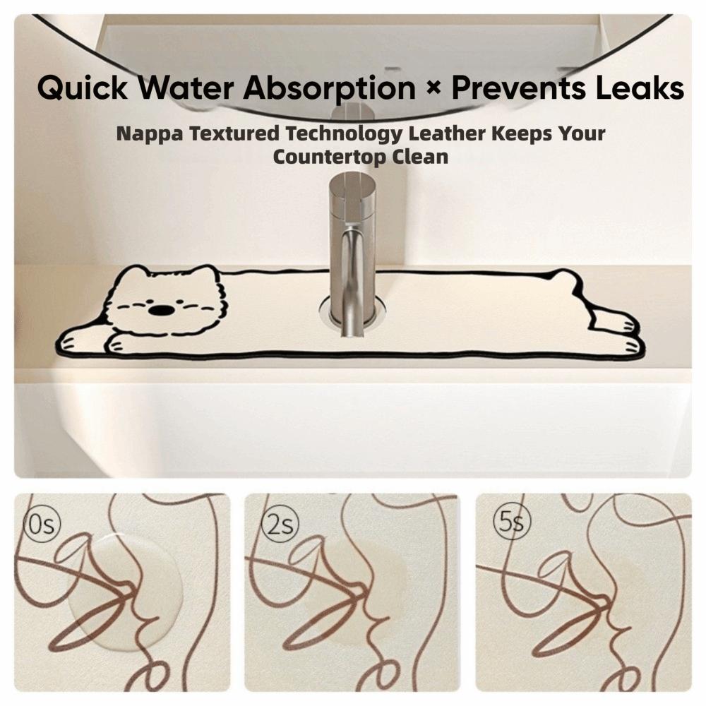 Absorbent Sink Draining Mat Quick-Drying Sink Countertop Mat Kitchen Countertop