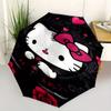 Hello Kitty,Gothic Style Automatic Folding Umbrella-Simple 8-Rib Design, Bright Cartoon Pattern, Durable Iron Frame, Suitable For Travel, Ou