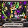 Wall Hanging Tapestry Custom NameSplatoon Pattern Personalized Printed Fabric Wall Decor