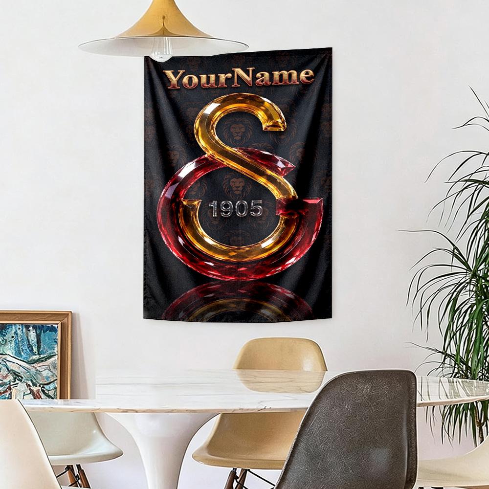 Galatasaray Custom Your Name Wall Decor Tapestry Art For Pet Memorial Birthdaywedding Party Backdrop Family Gift