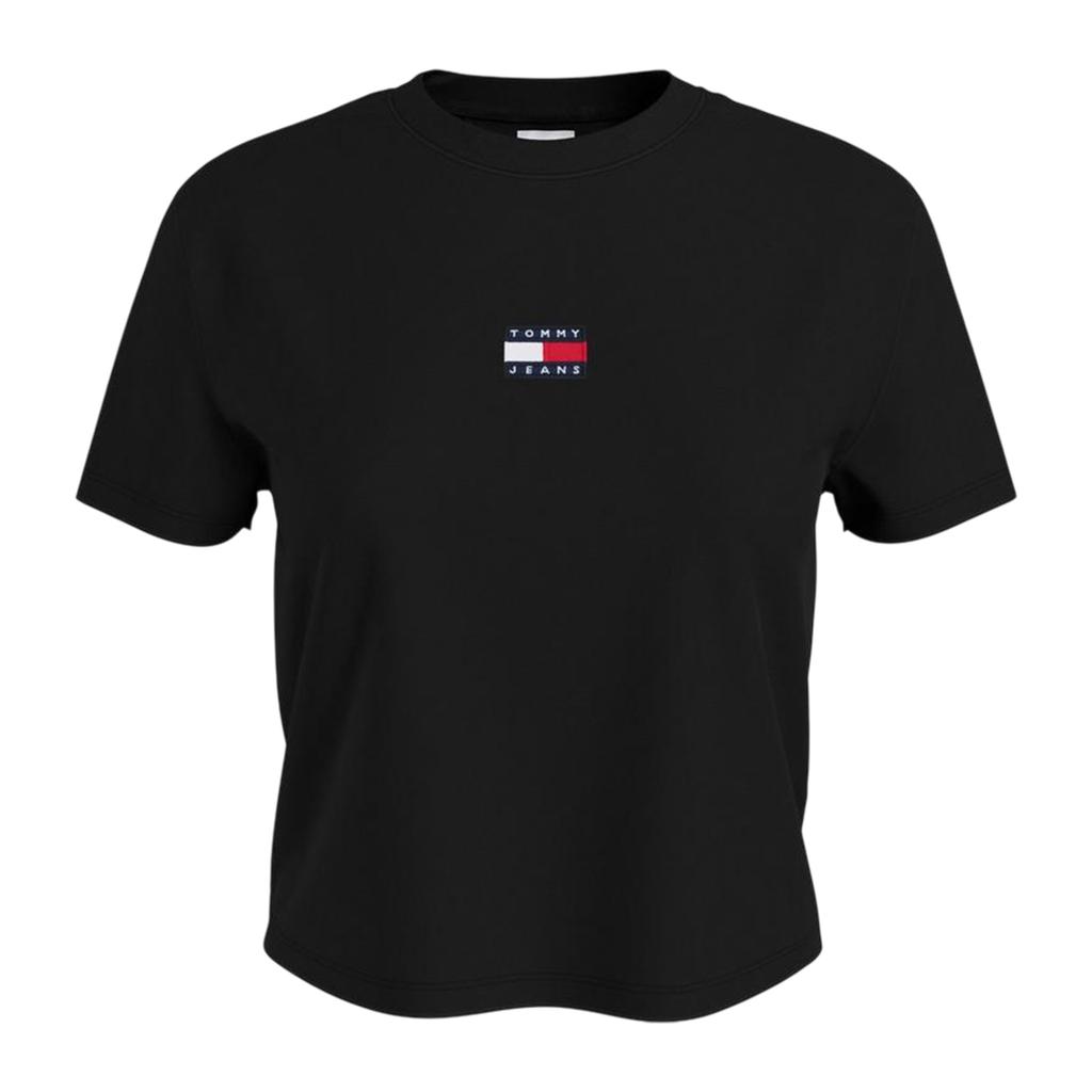 Tommy Jeans Womens/Ladies Embroidered Logo Cotton Cropped T-Shirt