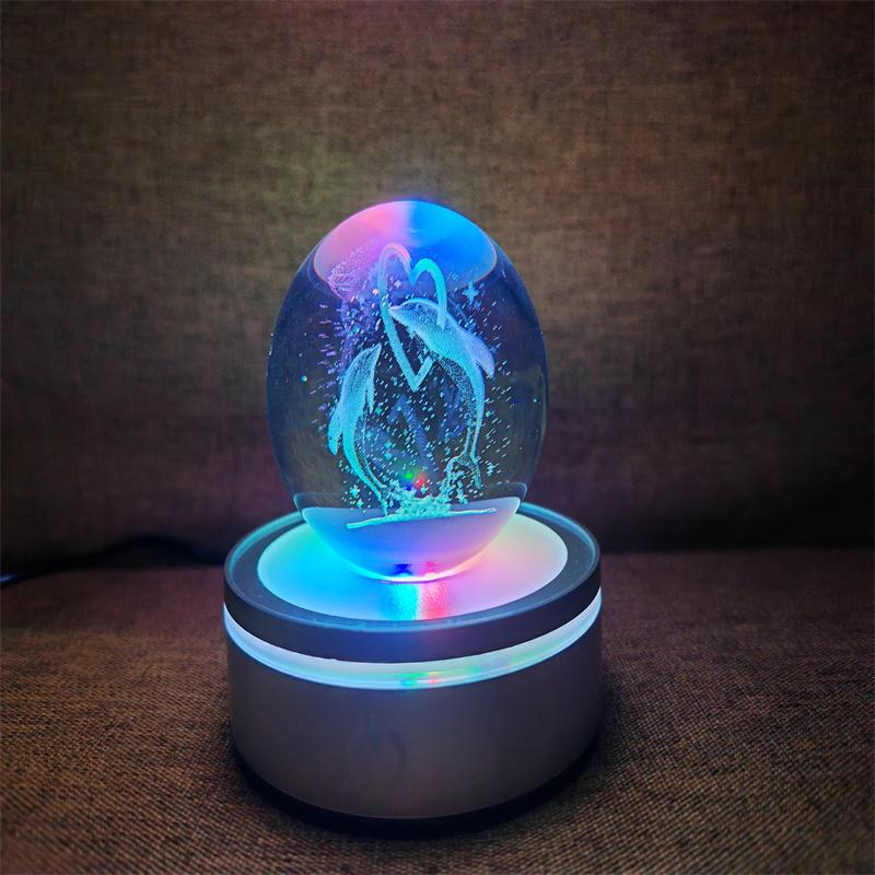 Solar System 3d kristallkula Kristallklot Laser snidad kristallkula med kulstativ Dekorativa planetsfärer Galaxy Födelsedagspresentprydnader