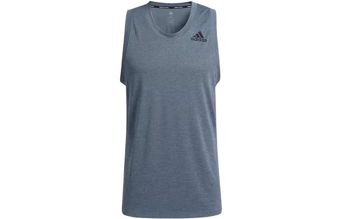 Adidas Tank Tops Men s Blue Crew Neck Moderate Straight Fit GP7663 L