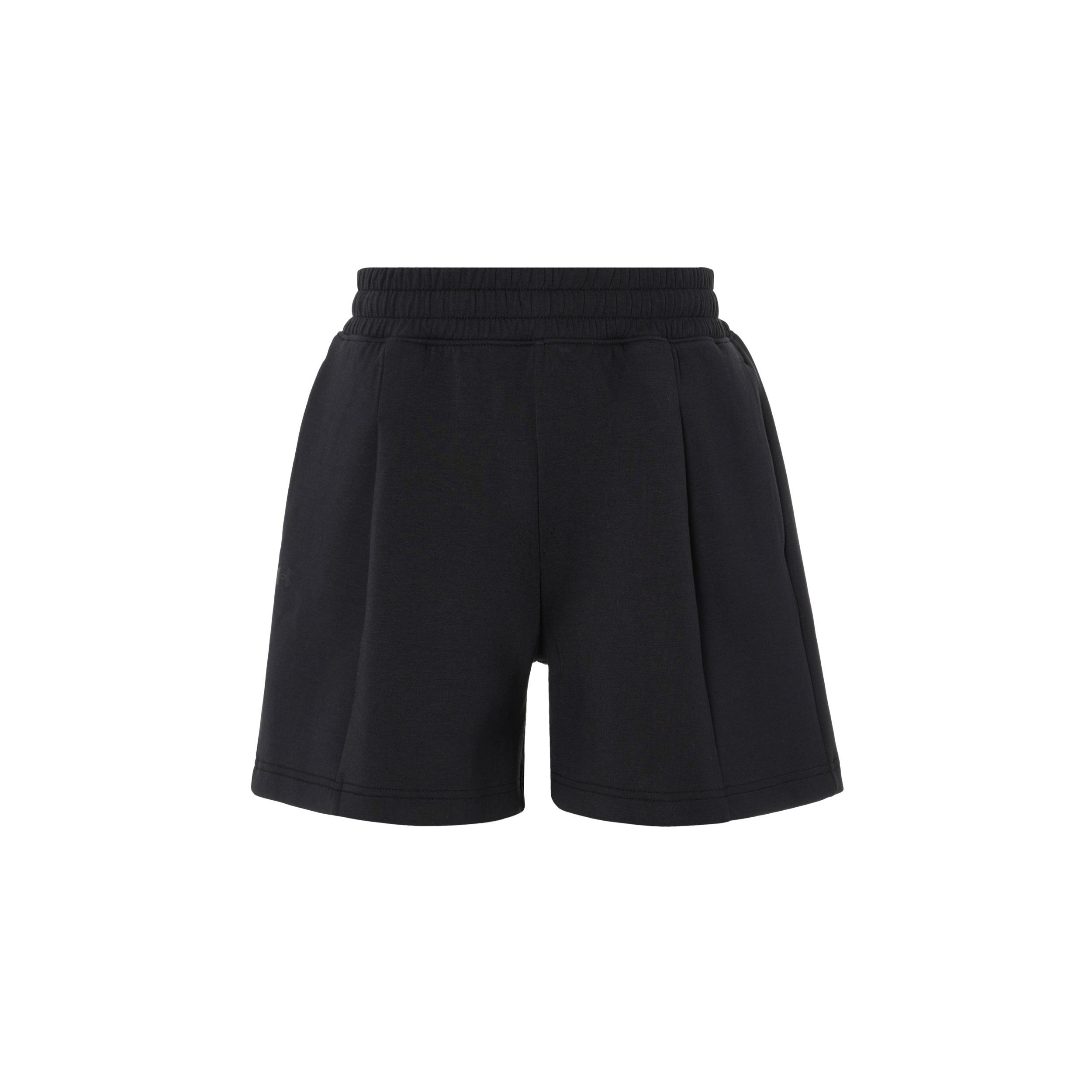 (WMNS) Under Armour Unstoppable Fleece Pleated Shorts Black Women s 1382764-001 S