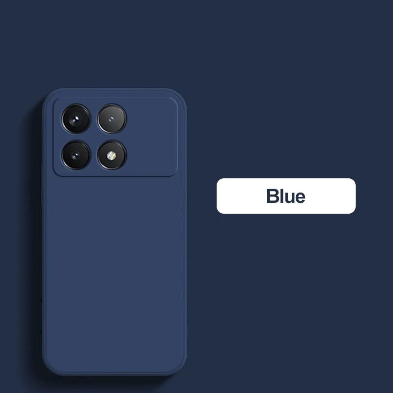 

Жидкий силиконовый чехол для телефона Xiaomi Poco X6 Pro Poco X 6 Pro Pocox6 Pro Мягкий чехол POCO X6 Pro 5G синий
