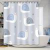 Verspielter blauer Schnecken-Druck Duschvorhang mit süßem Cartoon-Design für Badezimmerdekoration Marke TaurusDuan Neuankunft