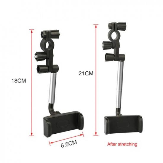 1x Universal Car Phone Holder 360 Degrees Rotating Stand Rearview Mirror Mount