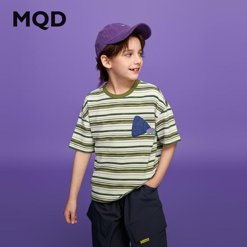 MQD Boys  Academy Style Striped Short Sleeve T-Shirt 130cm