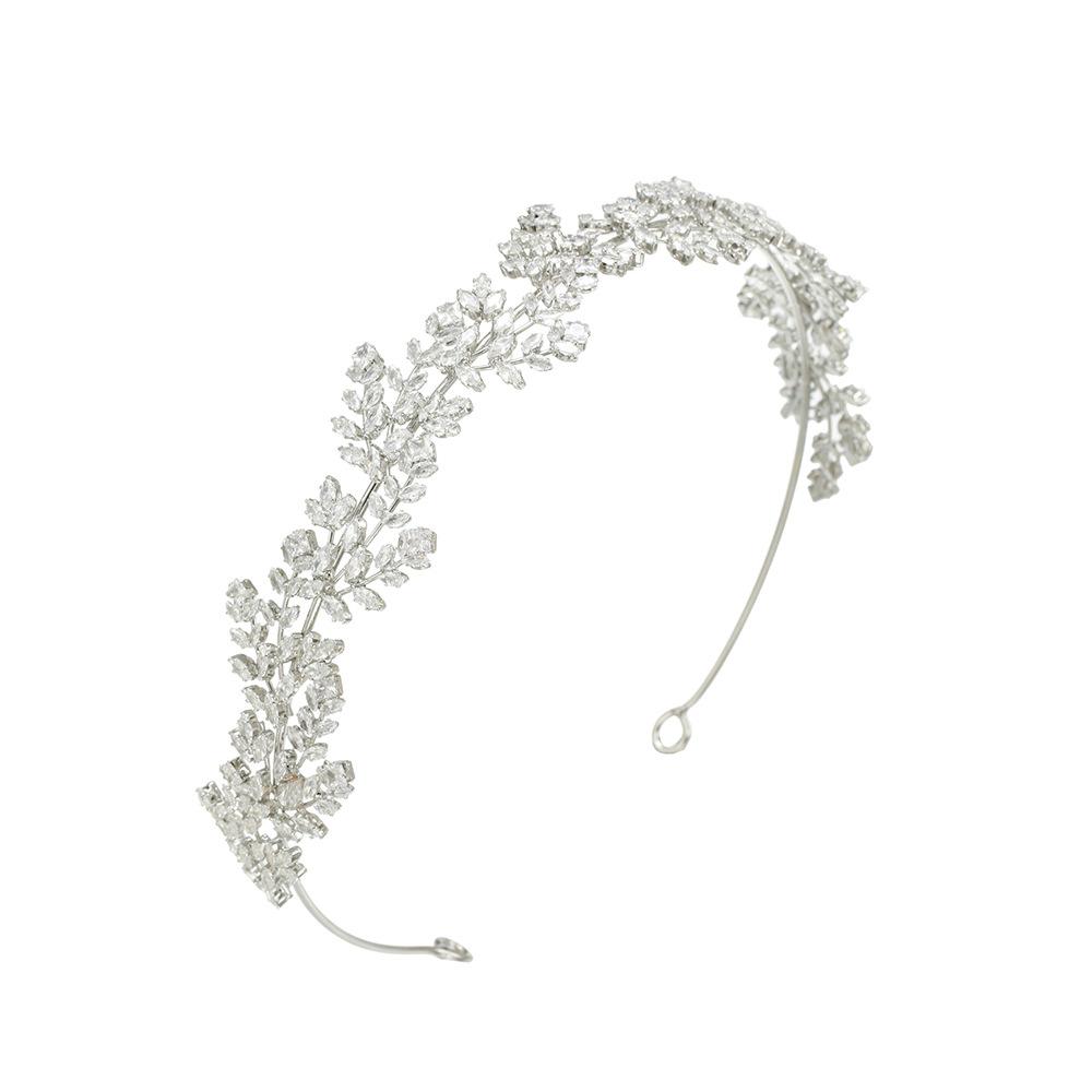 Luxus Braut Diadem Hochzeit Haarband Zirkonia Braut Haarband Diademe und Kronen für Frauen Party Abschlussball Haarschmuck Kopfschmuck