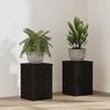 Plant Stand 2 Pcs Black Oak Look 20 X 20 X 30 Cm
