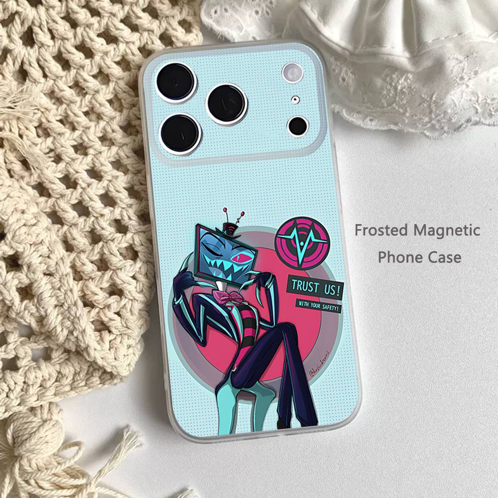 

Trust Us VOX H-HazbinS Phone Case For iPhone 17,16,15,14,13,12,11 Pro,Max,Plus,Mini,Air,E Magnetic Frosted Clear iPhone13PROMAX