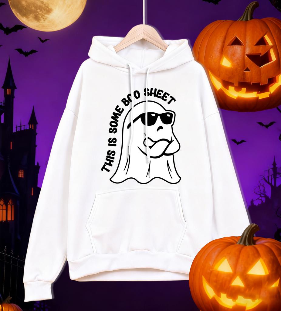 This Is Some Boo Sheet Printing Man Hoodies Soft All-Match Hoody Loose Autumn Sportswear Fleece Comfortable Mens Pullover